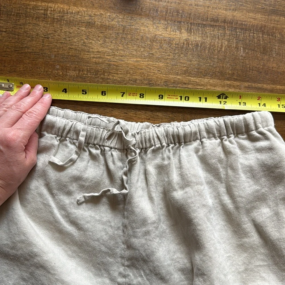 Marsh Landing Light Tan linen pants medium - Picture 8 of 10